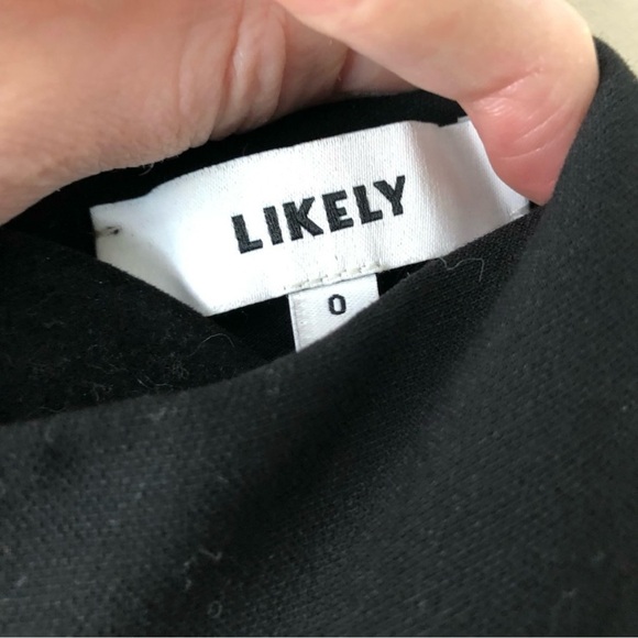Likely Black High Neck Bodycon Dress size 0 - Picture 4 of 5